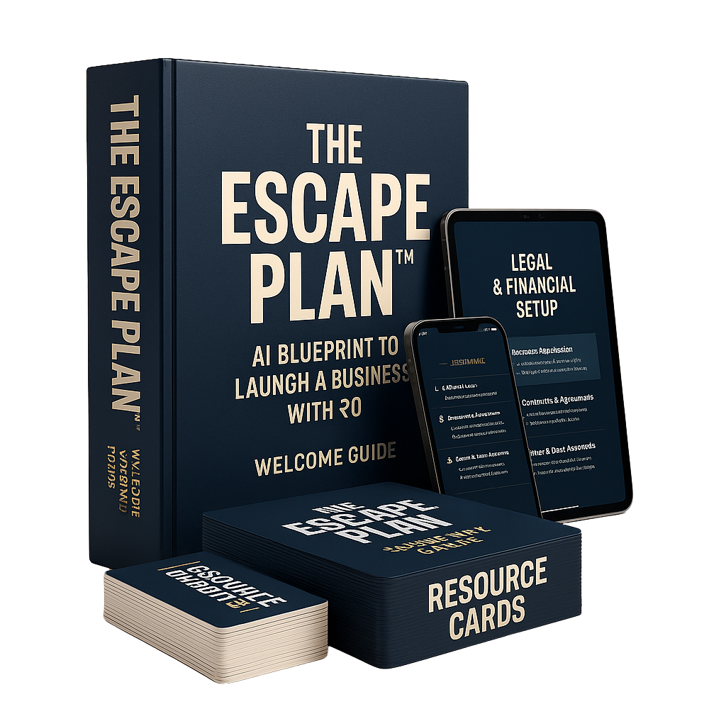 The Escape Plan™ – AI Blueprint to Launch a Business with ₹0