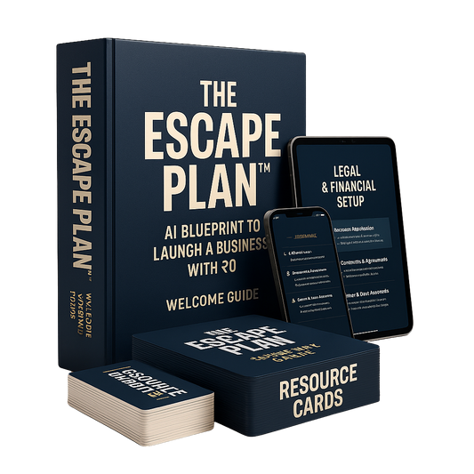 The Escape Plan™ – AI Blueprint to Launch a Business with ₹0